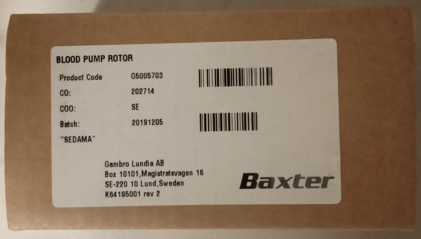 BLOOD PUMP ROTOR by Baxter Healthcare Corp  G5005703 Prismaflex